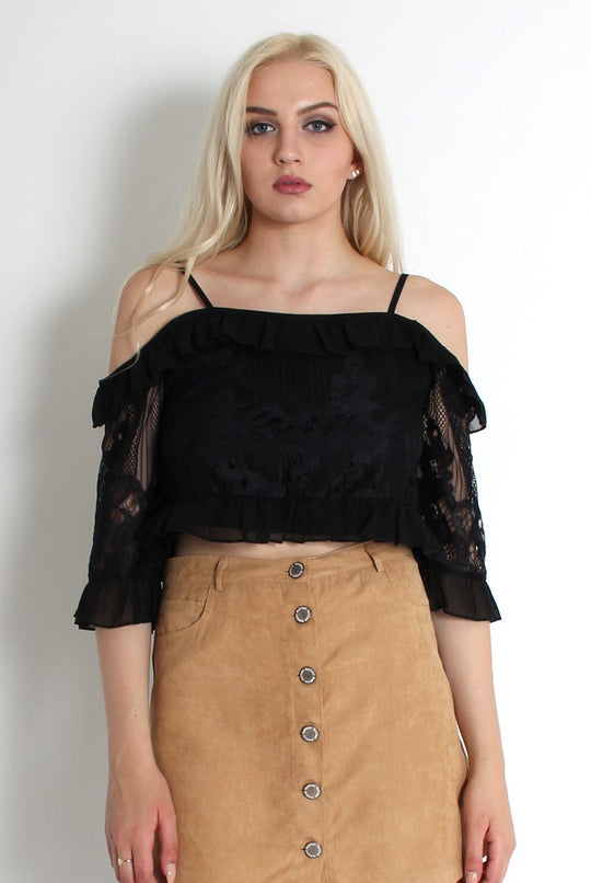 Isla Black Off The Shoulder Top