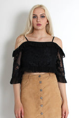 Isla Black Off The Shoulder Top