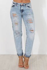 Sina Light Blue Boyfrend Jeans