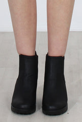 Zooey Black PU Platform Boots