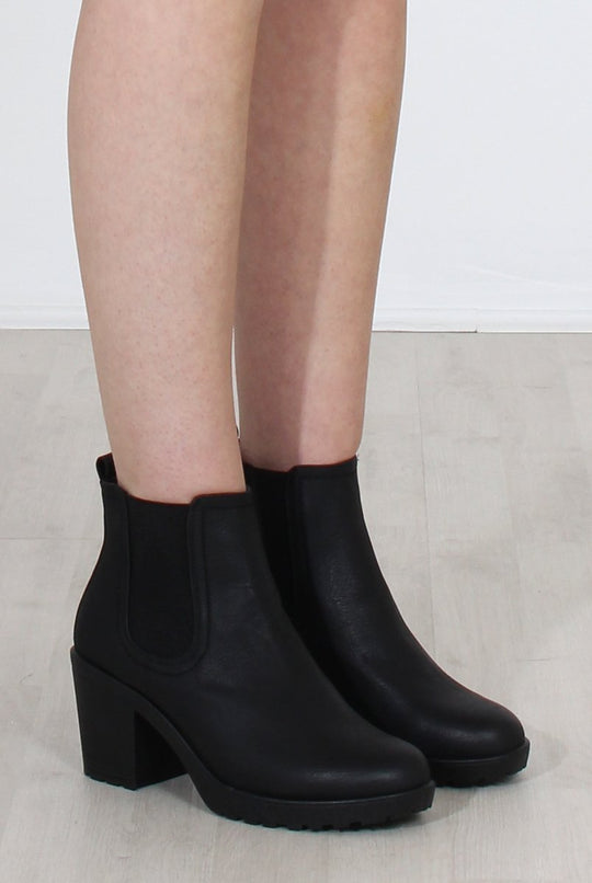 Zooey Black PU Platform Boots