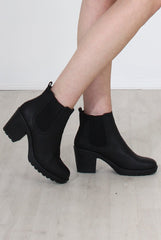 Zooey Black PU Platform Boots