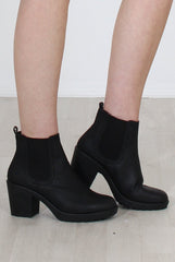 Zooey Black PU Platform Boots