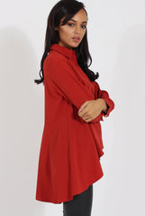 Rust Dipped Hem Shirt - Paloma