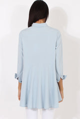 Light Blue Dipped Hem Shirt - Paloma