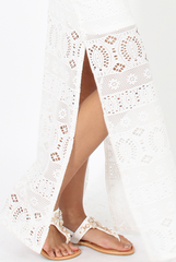 White Crochet Maxi Dress - Paris