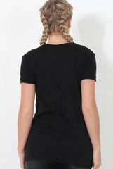 Paris Black Slogan Top