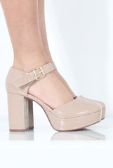 Nude Patent Heels - Ally