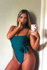 Emerald Tie Bow Detail Swimsuit - Katey