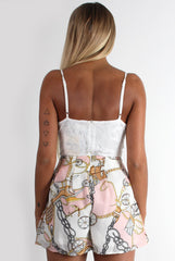 Paige Print Bottom V Front Playsuit