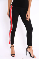 Black Stripe Tracksuit Bottoms - Penina