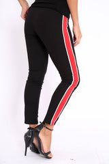 Black Stripe Tracksuit Bottoms - Penina