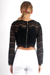 Penny Black Lace Crop Top