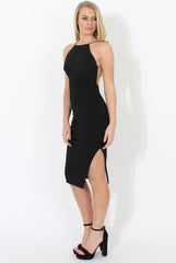 Black Backless Midi Dress - Pheobe