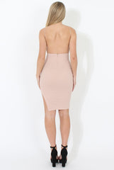 Pink Backless Midi Dress - Pheobe