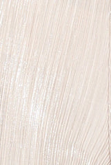 Champagne Metallic Pleated High Waisted Trousers - Phoebe