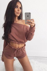 Mauve Bardot Co-ord Set - Prina