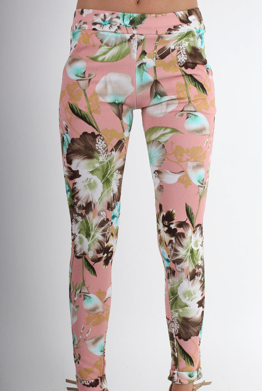 Madeline Pink Floral Trousers