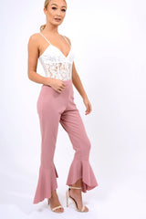 Rose Frill Hem Trousers - Payton