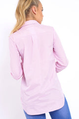 Pink Striped Floral Embroidered Shirt - Gianna
