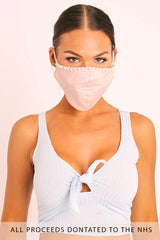 Pink Pearl Detail Face Mask - Lula