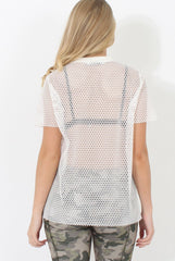 White Mesh Top - Piper