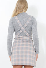 Light Grey Tartan Pinafore-Pippa