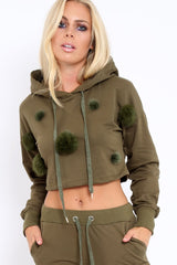 Khaki Pom pom Loungewear Set - Sacha