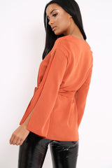 Rust Split Sleeve Top - Porter
