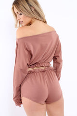 Mauve Bardot Co-ord Set - Prina