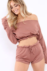 Mauve Bardot Co-ord Set - Prina