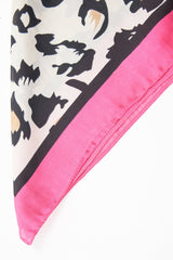 Leopard Pink Colour Block Scarf - Priscella