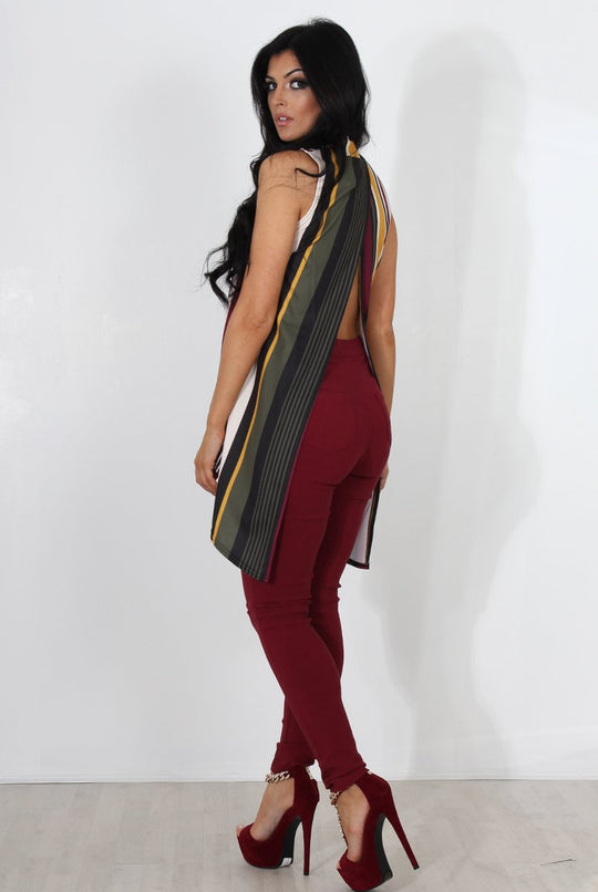 Loretta Striped Sleeveless Top