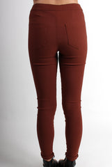Olivia Rust High Waisted Super Skinny Jeans
