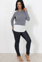 Lumi Navy Striped Top