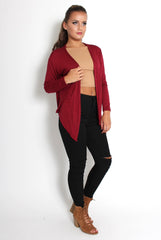 Kimmy Wine Asymmetric Jacket