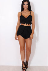 Rachel Black Crochet Shorts