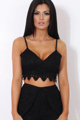 Rachel Black Crochet Top
