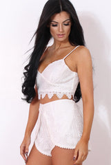 Rachel White Crochet Short