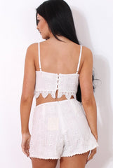 Rachel White Crochet Short