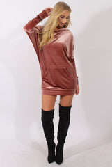Mauve Velvet Oversized Hoodie - Reagan