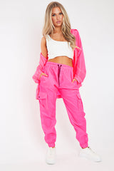 Coral Pink Shell Zip Up Windbreaker - Ginnie