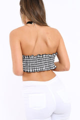Gingham Shirred Boob Tube - Lyda