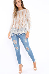Gold Metallic Distressed Jumper - Hannan