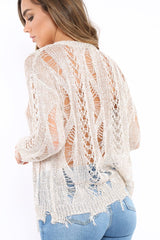Gold Metallic Distressed Jumper - Hannan
