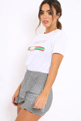 White Liberte Slogan T-shirt - Eleanor