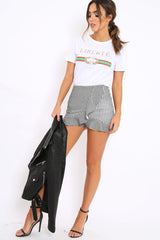 White Liberte Slogan T-shirt - Eleanor
