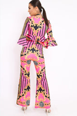 Fuchsia Pattern Print Co-ord -Hasna