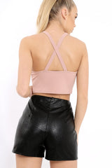 Rose Cross Over Crop Top - Kennie