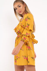 Yellow Floral Button Up Dress - Jenine
